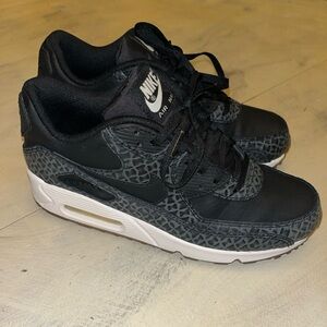 Women's Nike Air Max 90 PRM - SIZE 8.5 - 443817-010 Gum White Premium Grey Black